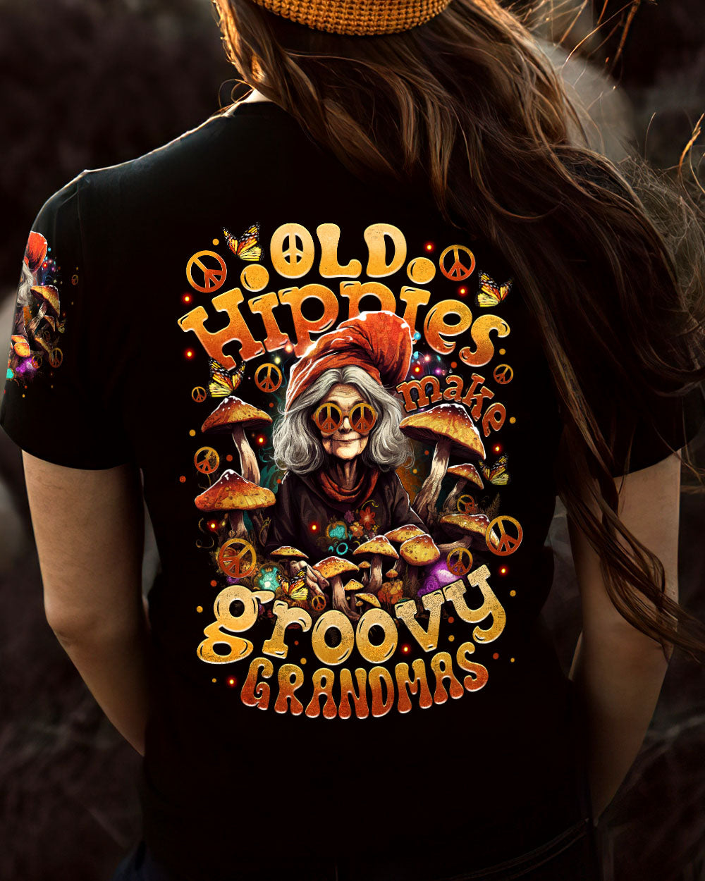 OLD HIPPIES MAKE GROOVY GRANDMAS ALL OVER PRINT - TYTM1210231