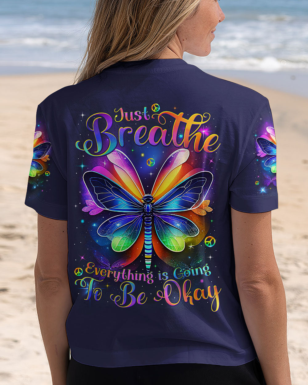 JUST BREATHE DRAGONFLY ALL OVER PRINT - TYTM1210243