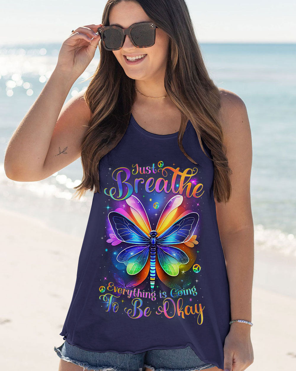 JUST BREATHE DRAGONFLY ALL OVER PRINT - TYTM1210243