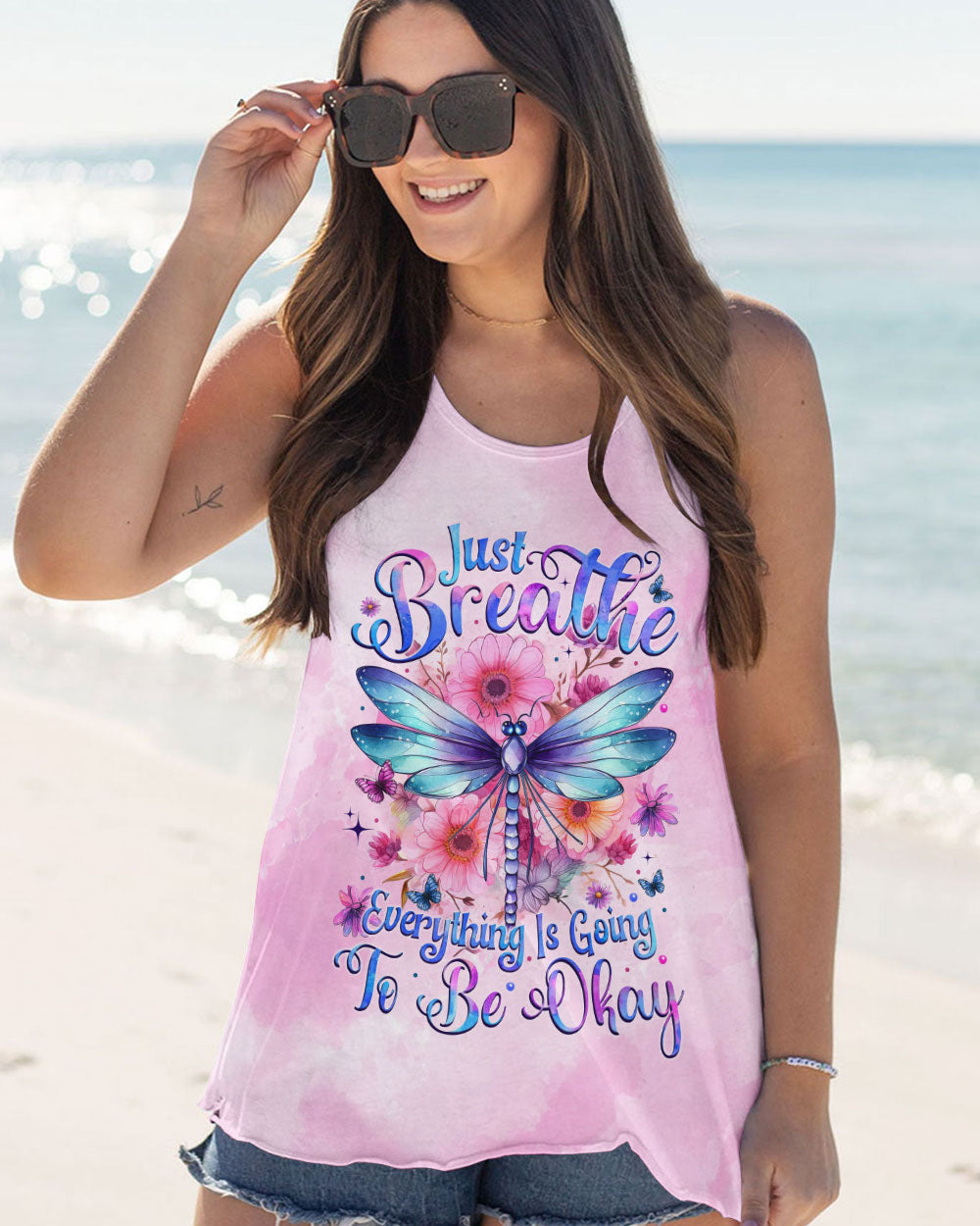 JUST BREATHE DRAGONFLY ALL OVER PRINT - TYTM1302251