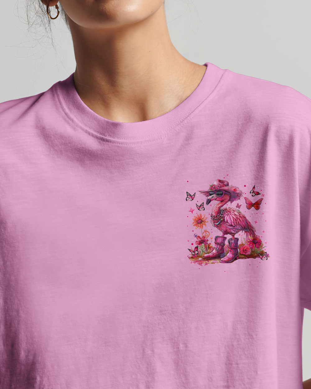 BE YOU THE WORLD WILL ADJUST FLAMINGO ALL OVER PRINT - TYTM1304241