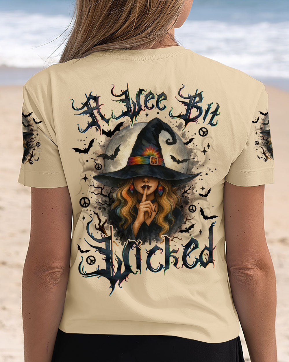 A WEE BIT WICKED HIPPIE WITCH HALLOWEEN ALL OVER PRINT - TYTM1306253