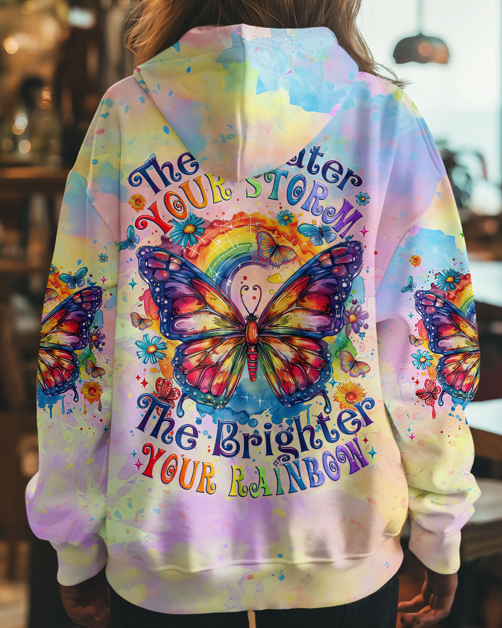 THE BRIGHTER YOUR RAINBOW BUTTERFLY ALL OVER PRINT - TYTM1309243