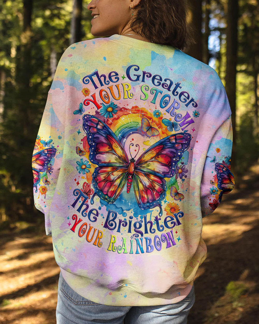 THE BRIGHTER YOUR RAINBOW BUTTERFLY ALL OVER PRINT - TYTM1309243