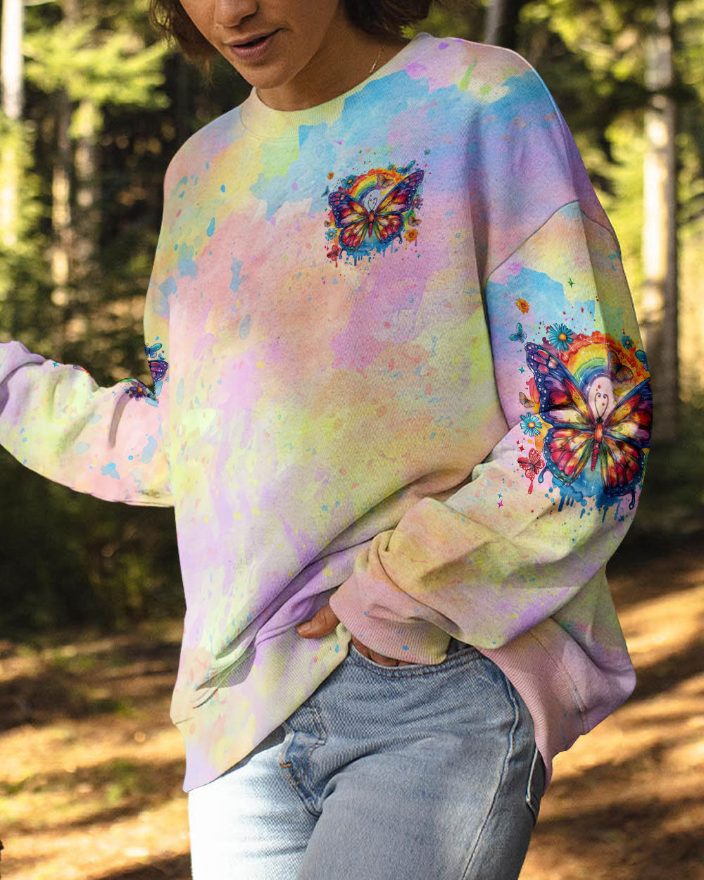 THE BRIGHTER YOUR RAINBOW BUTTERFLY ALL OVER PRINT - TYTM1309243