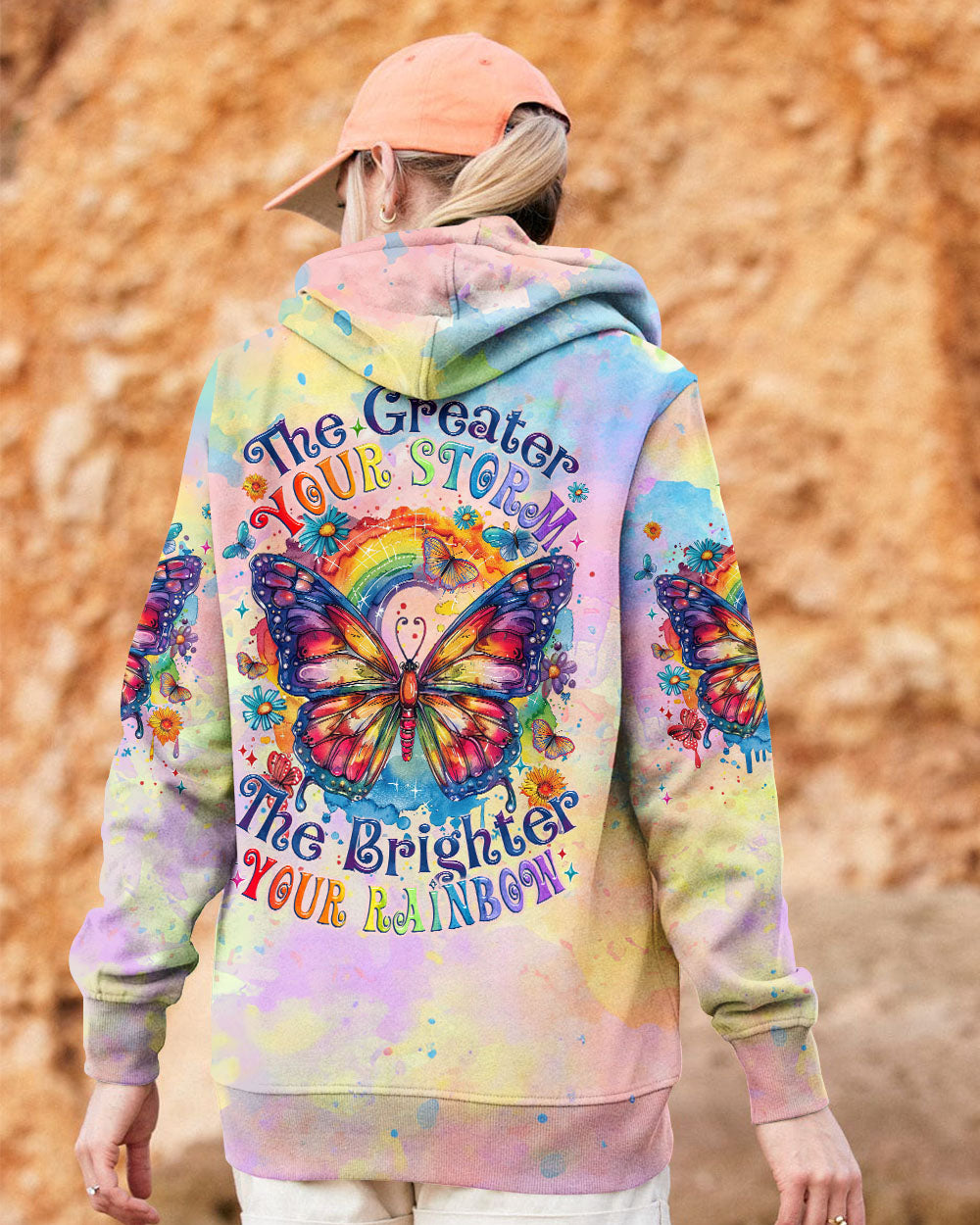 THE BRIGHTER YOUR RAINBOW BUTTERFLY ALL OVER PRINT - TYTM1309243