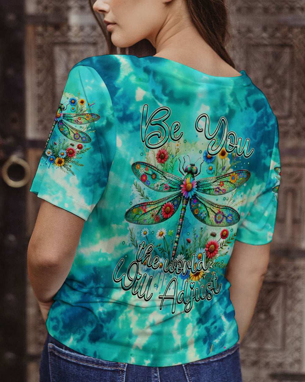 BE YOU THE WORLD WILL ADJUST DRAGONFLY ALL OVER PRINT - TYTM1312231