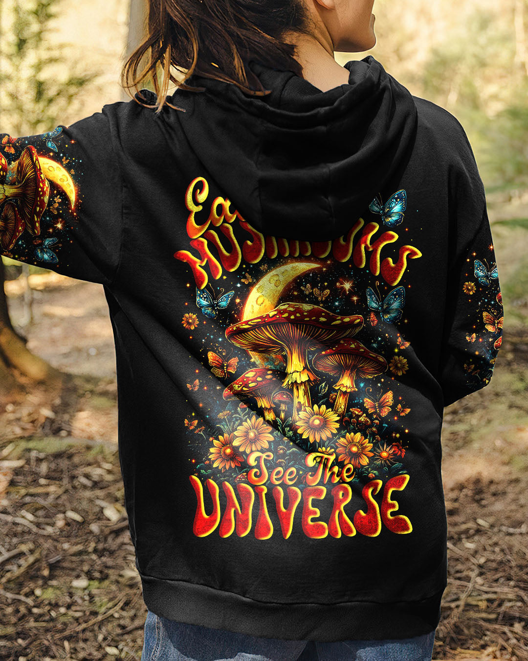 EAT MUSHROOMS SEE THE UNIVERSE ALL OVER PRINT - TYTM1401251