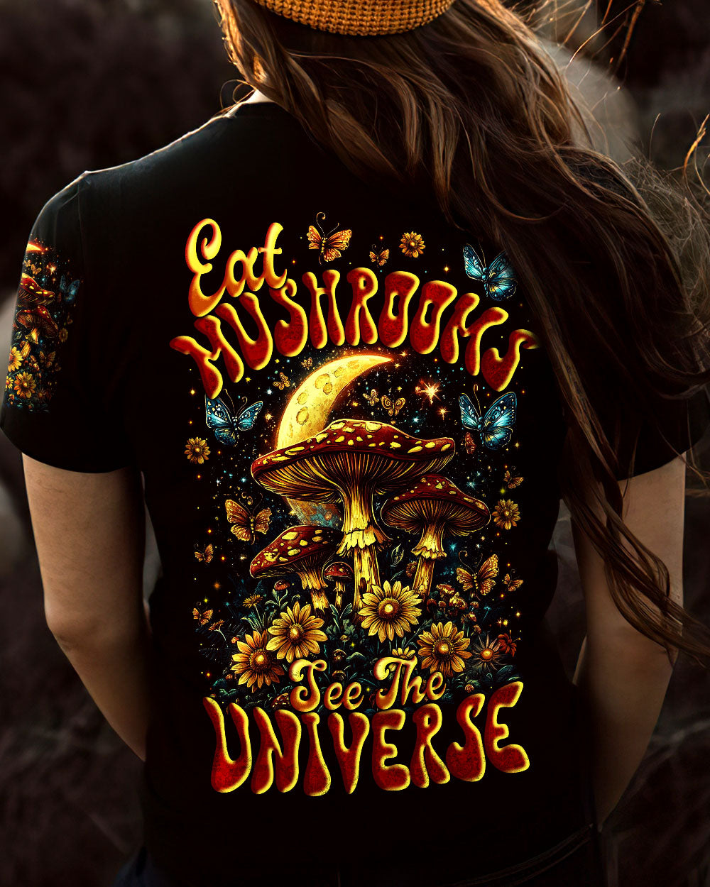 EAT MUSHROOMS SEE THE UNIVERSE ALL OVER PRINT - TYTM1401251