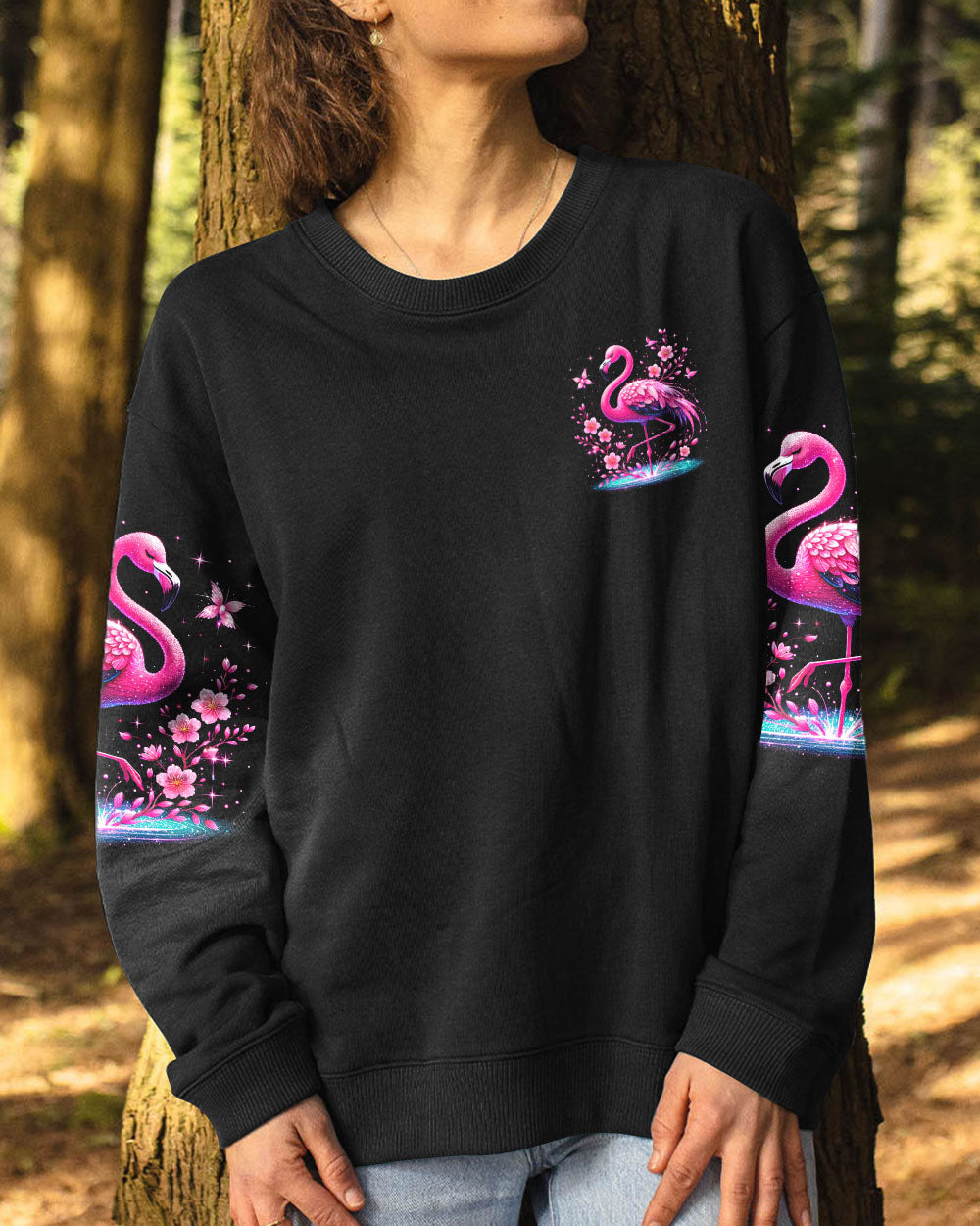 IF IT'S PINK AND SPARKLY FLAMINGO ALL OVER PRINT - TYTM1404251