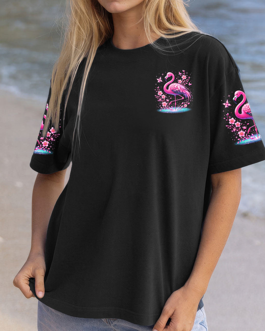 IF IT'S PINK AND SPARKLY FLAMINGO ALL OVER PRINT - TYTM1404251