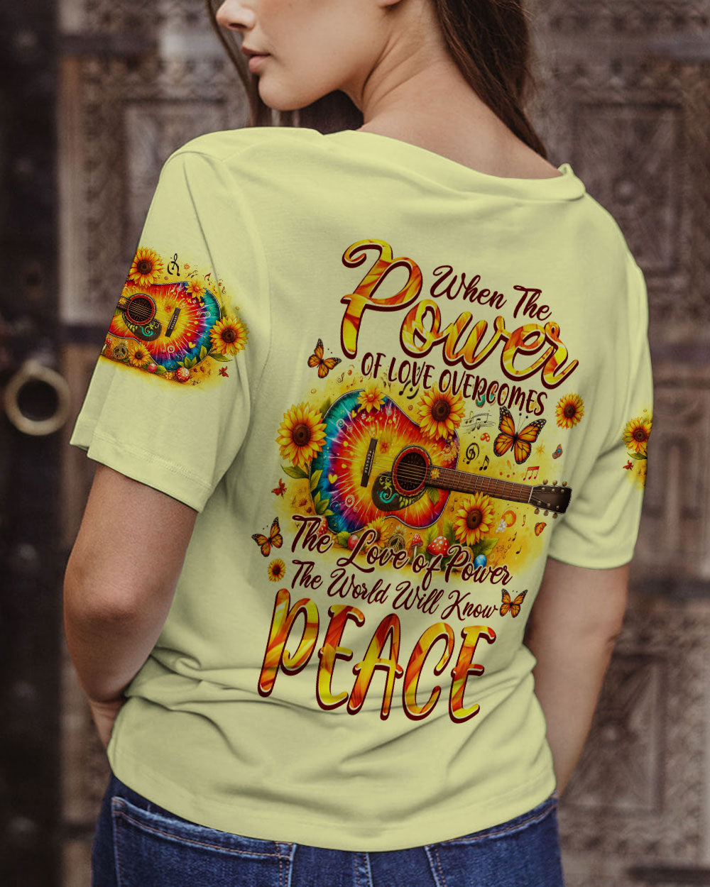 THE WORLD WILL KNOW PEACE GUITAR ALL OVER PRINT - TYTM1405241