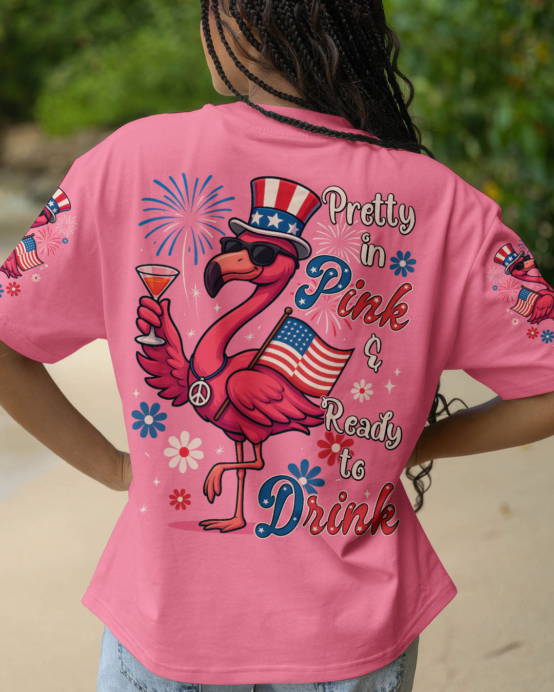 PRETTY IN PINK FLAMINGO ALL OVER PRINT - TYTM1405251
