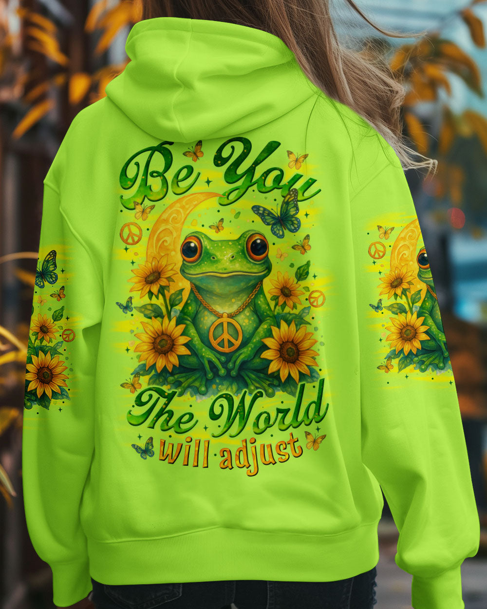 BE YOU THE WORLD WILL ADJUST FROG ALL OVER PRINT - TYTM1405252