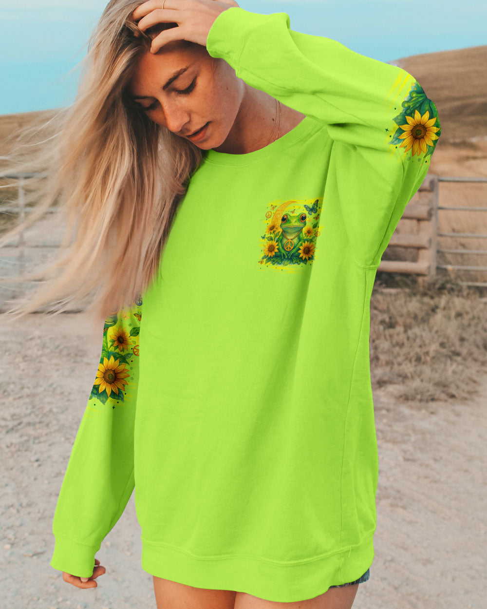 BE YOU THE WORLD WILL ADJUST FROG ALL OVER PRINT - TYTM1405252