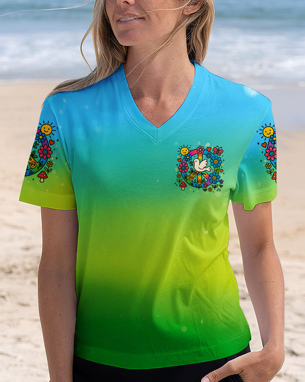 IMAGINE ALL THE PEOPLE LIVING LIFE IN PEACE TIE DYE ALL OVER PRINT - TYTM1407251