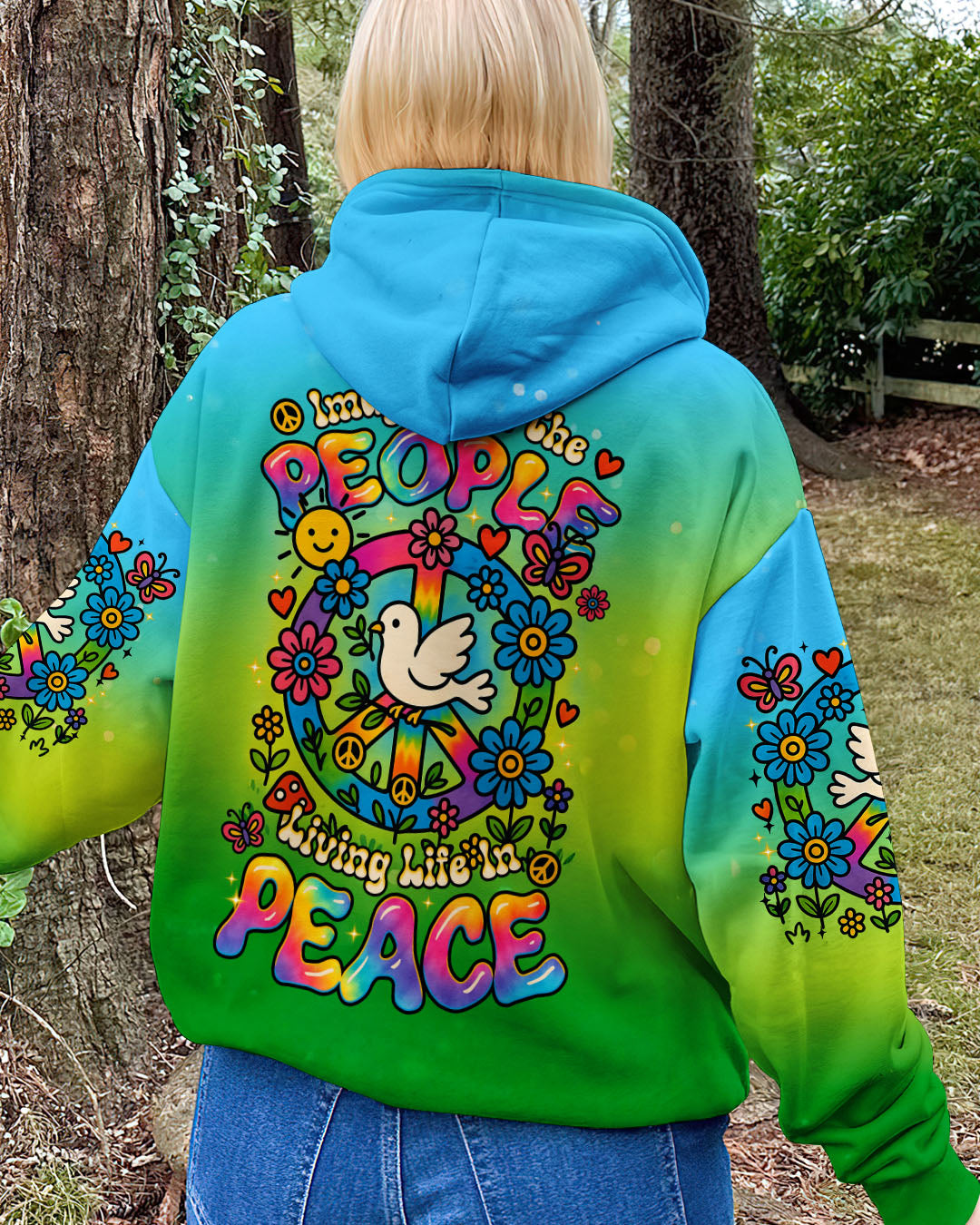 IMAGINE ALL THE PEOPLE LIVING LIFE IN PEACE TIE DYE ALL OVER PRINT - TYTM1407251