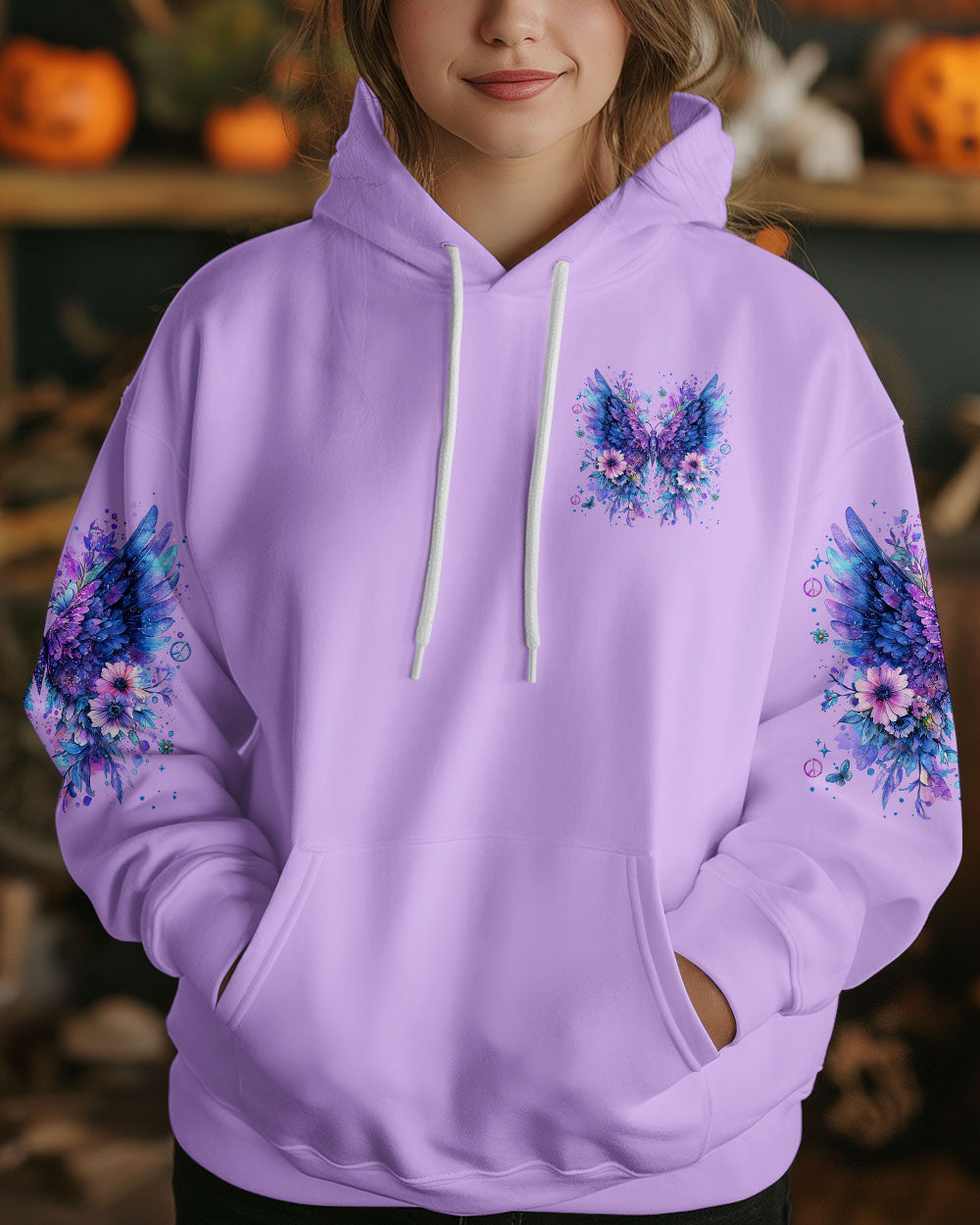 I BELIEVE THERE ARE ANGELS AMONG US BUTTERFLY ALL OVER PRINT - TYTM1409244