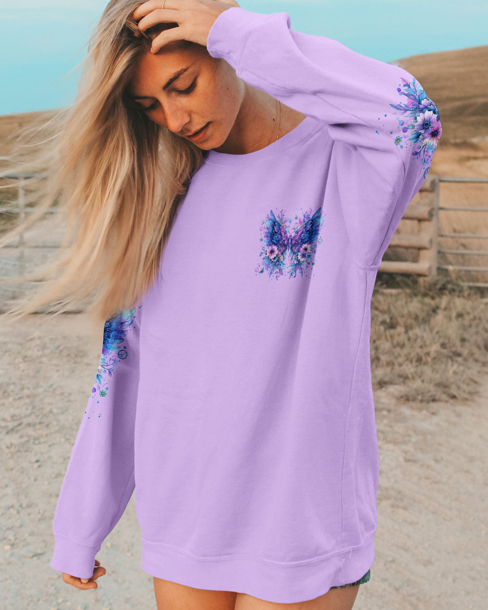 I BELIEVE THERE ARE ANGELS AMONG US BUTTERFLY ALL OVER PRINT - TYTM1409244