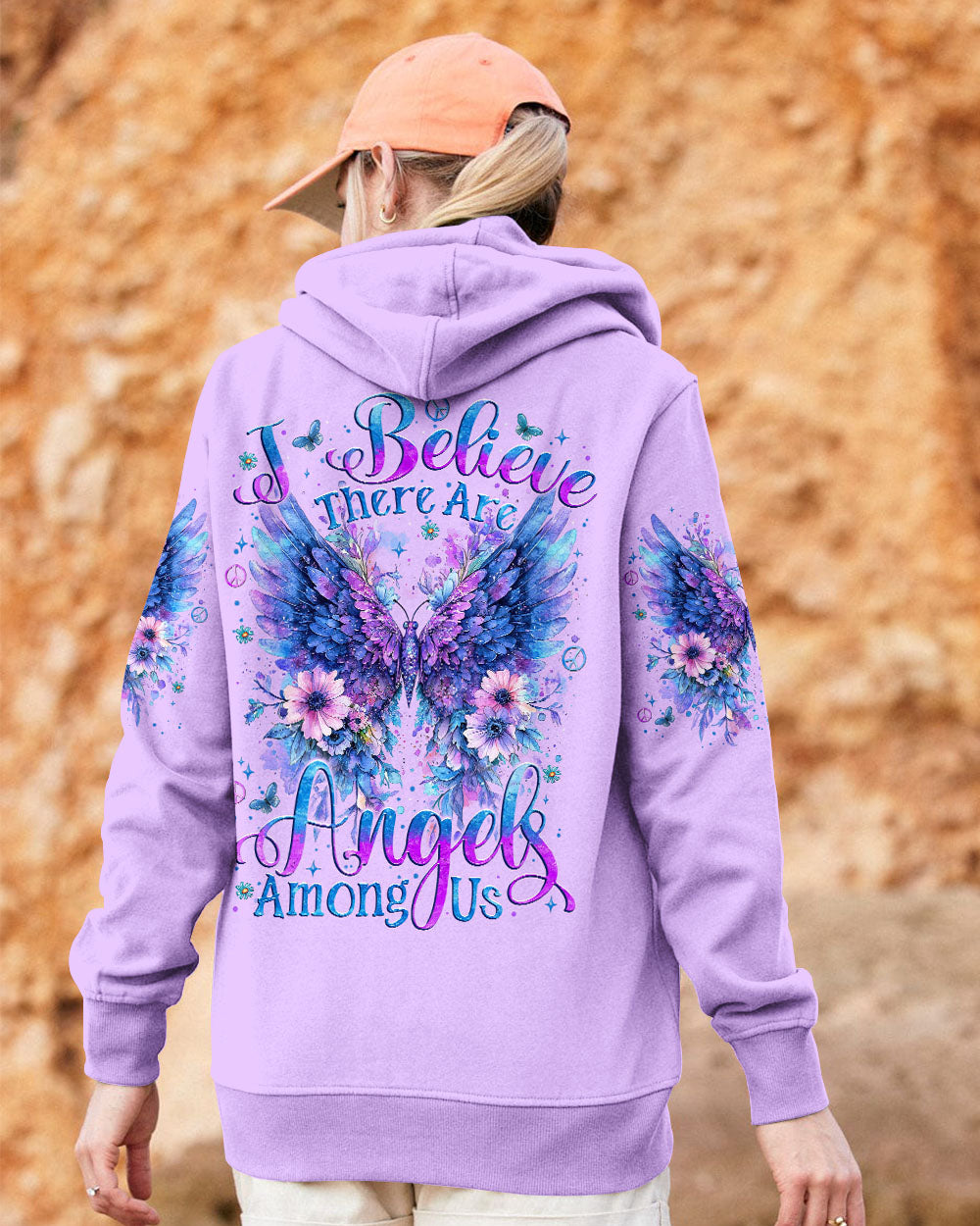 I BELIEVE THERE ARE ANGELS AMONG US BUTTERFLY ALL OVER PRINT - TYTM1409244
