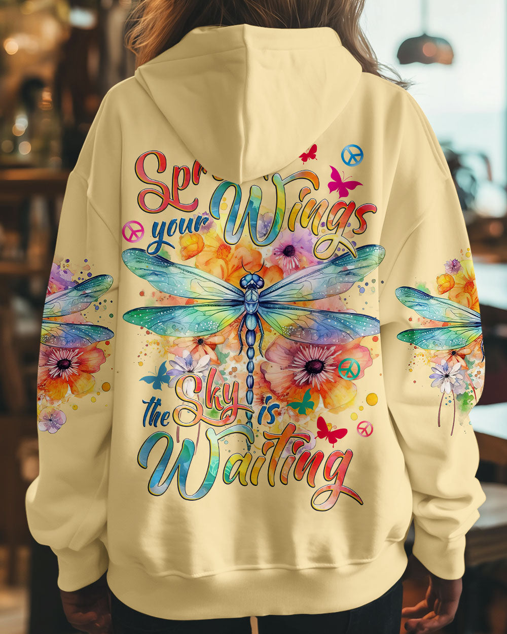 SPREAD YOUR WINGS THE SKY IS WAITING DRAGONFLY ALL OVER PRINT - TYTM1410243