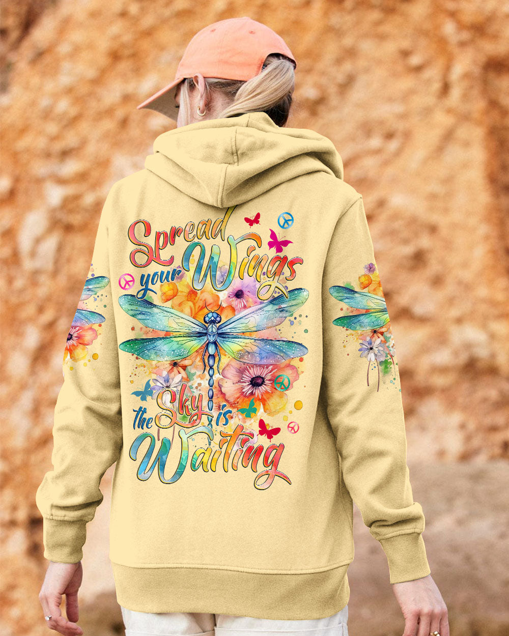 SPREAD YOUR WINGS THE SKY IS WAITING DRAGONFLY ALL OVER PRINT - TYTM1410243