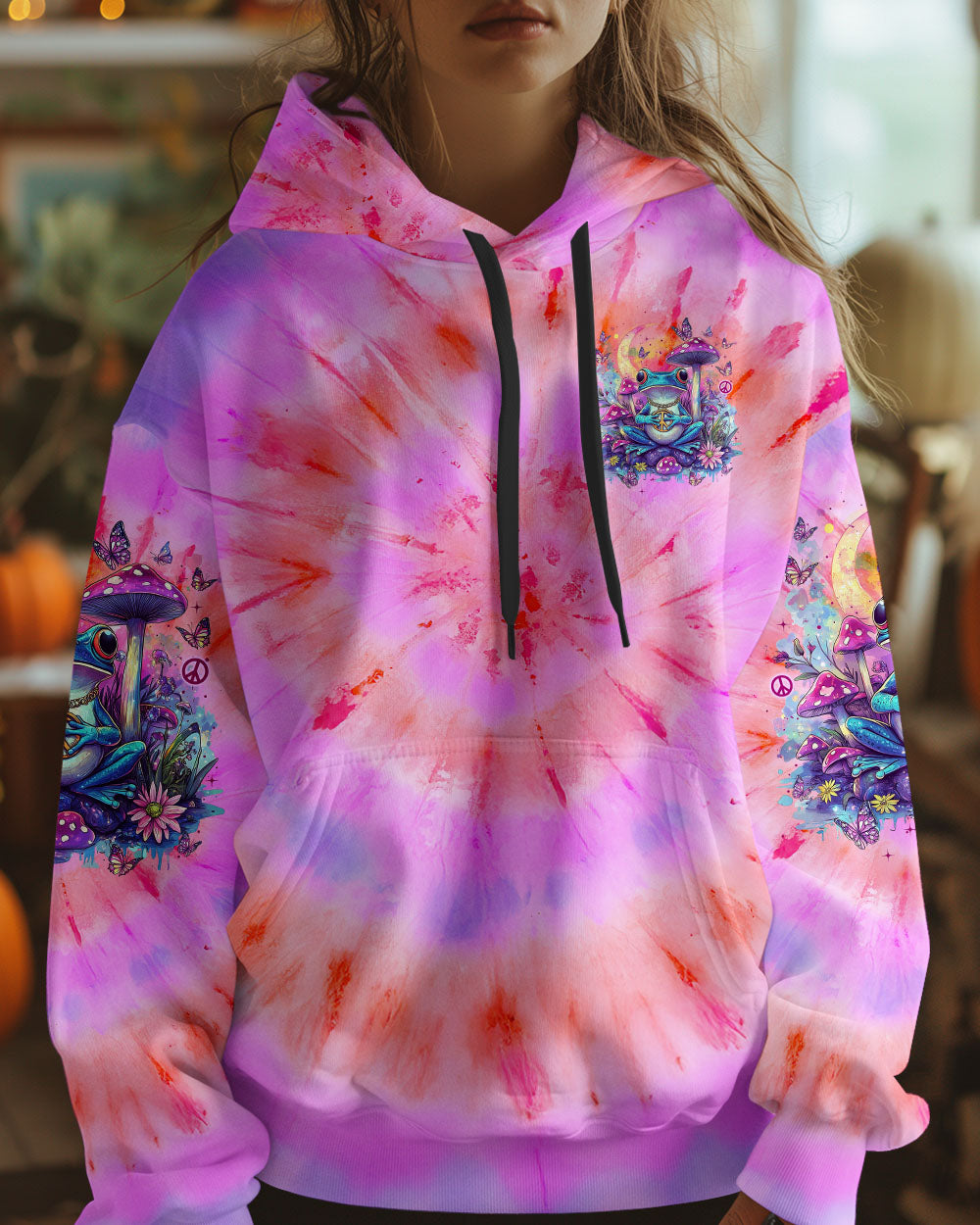 I HAVE SO MUSHROOM IN MY HEART FOR YOU FROG TIE DYE ALL OVER PRINT - TYTM1501251