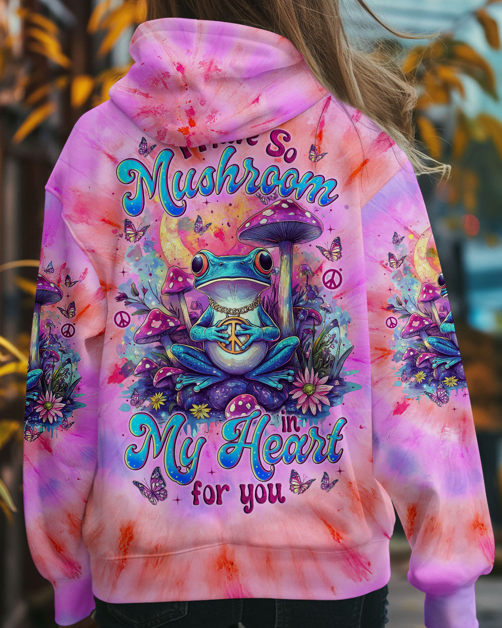 I HAVE SO MUSHROOM IN MY HEART FOR YOU FROG TIE DYE ALL OVER PRINT - TYTM1501251