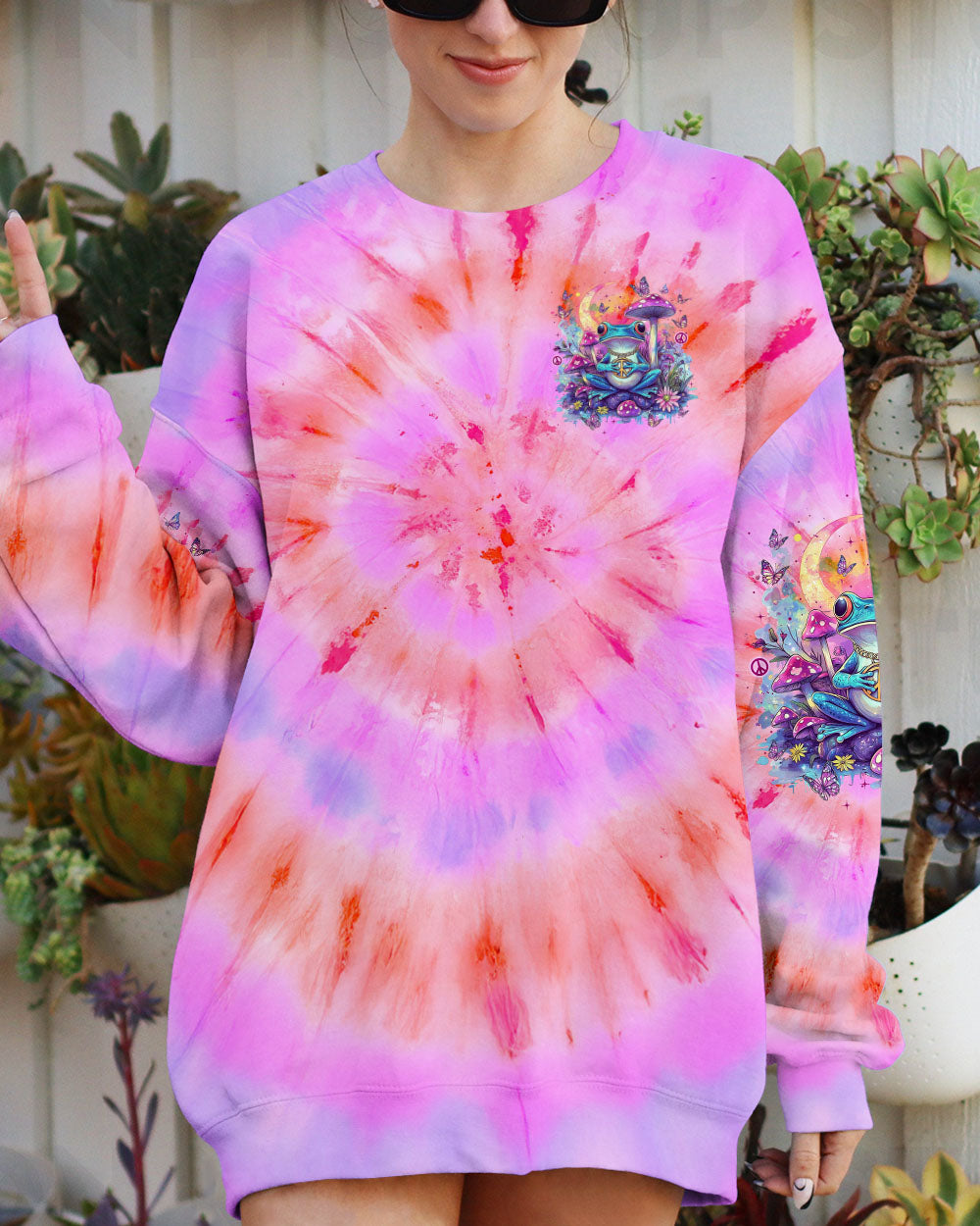 I HAVE SO MUSHROOM IN MY HEART FOR YOU FROG TIE DYE ALL OVER PRINT - TYTM1501251