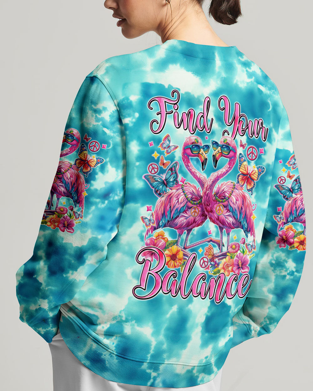 FIND YOUR BALANCE FLAMINGO ALL OVER PRINT - TYTM1504241