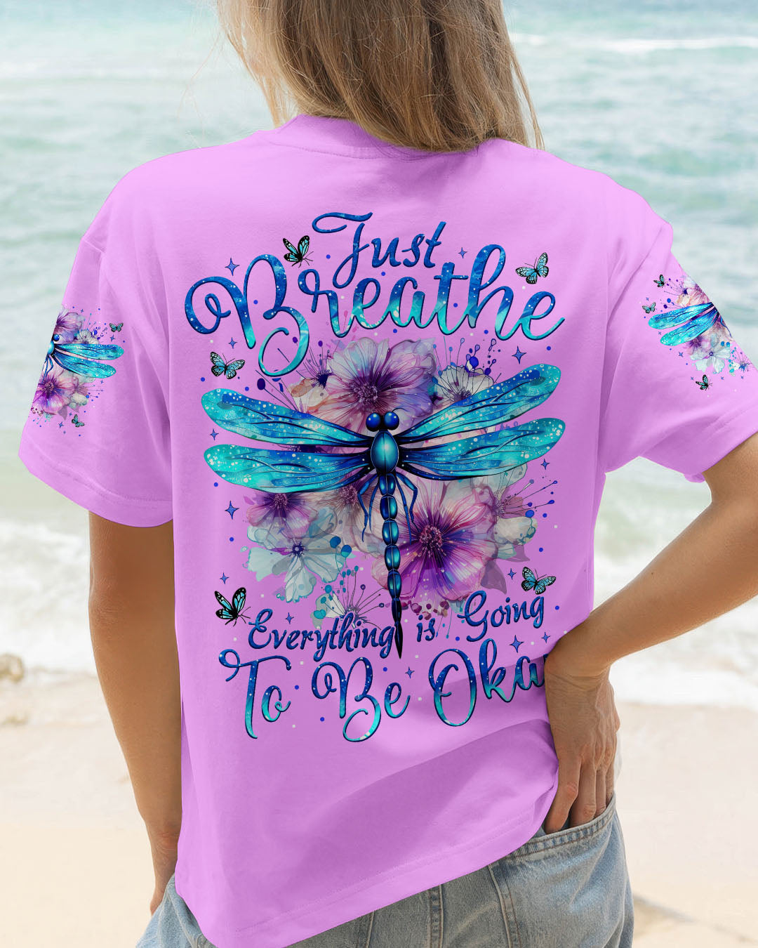 JUST BREATHE DRAGONFLY ALL OVER PRINT - TYTM1504252