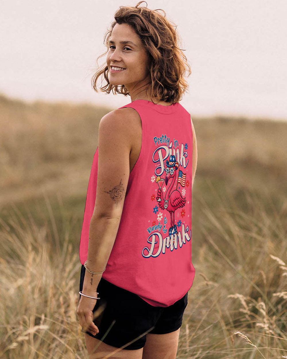 PRETTY IN PINK FLAMINGO ALL OVER PRINT - TYTM1505252