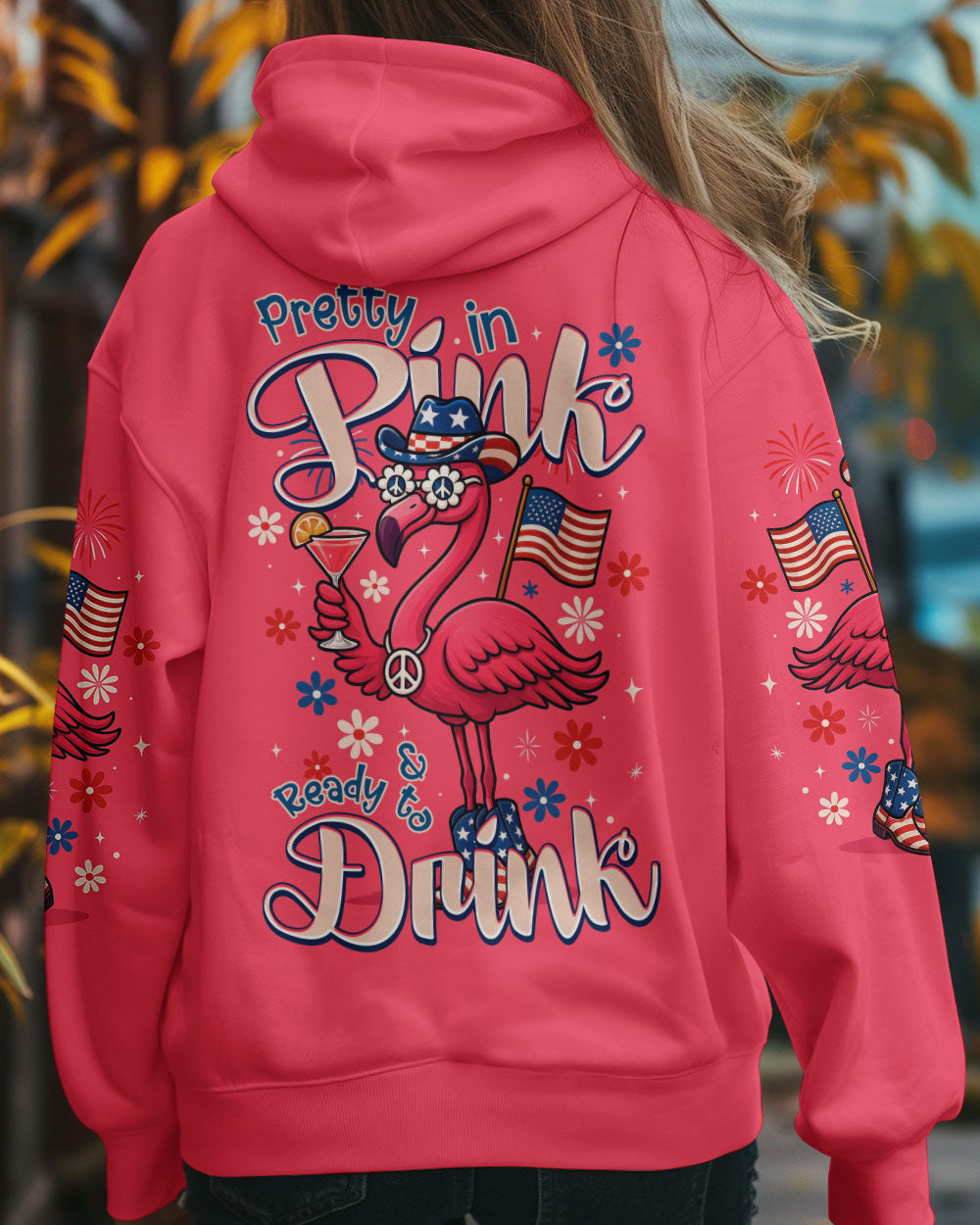 PRETTY IN PINK FLAMINGO ALL OVER PRINT - TYTM1505252
