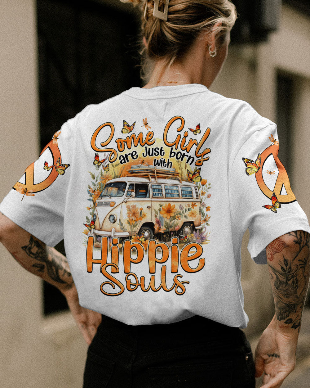 BORN WITH HIPPIE SOULS ALL OVER PRINT - TYTM1508234