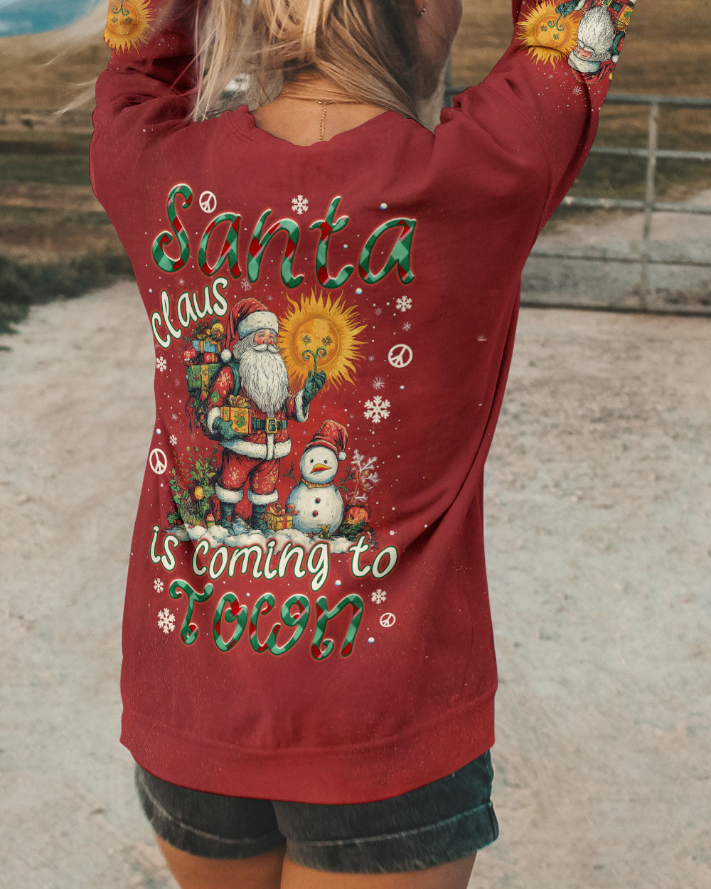 SANTA CLAUS IS COMING CHRISTMAS ALL OVER PRINT - TYTM1511241