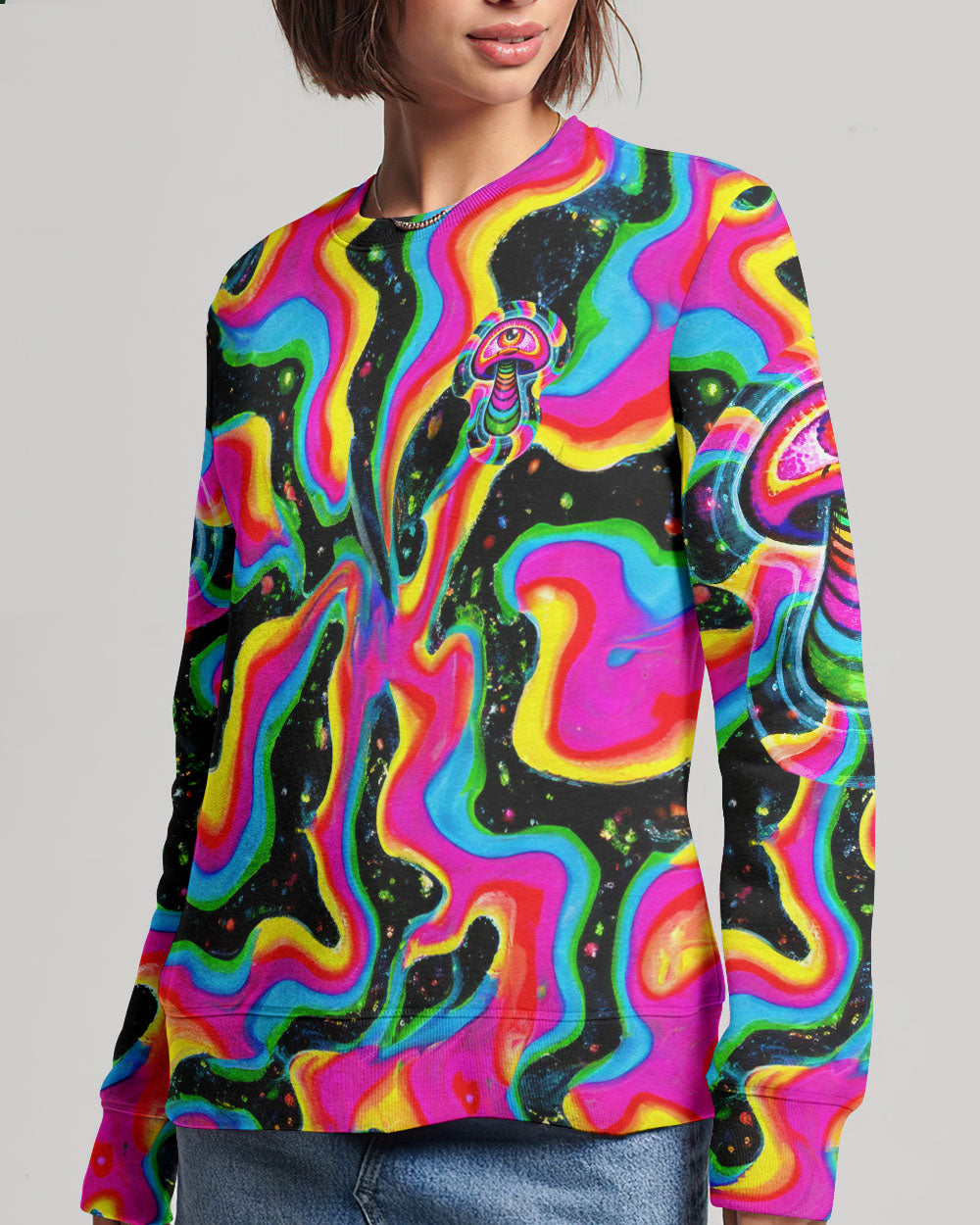 EAT MUSHROOMS SEE THE UNIVERSE TIE DYE ALL OVER PRINT - TYTM1601244