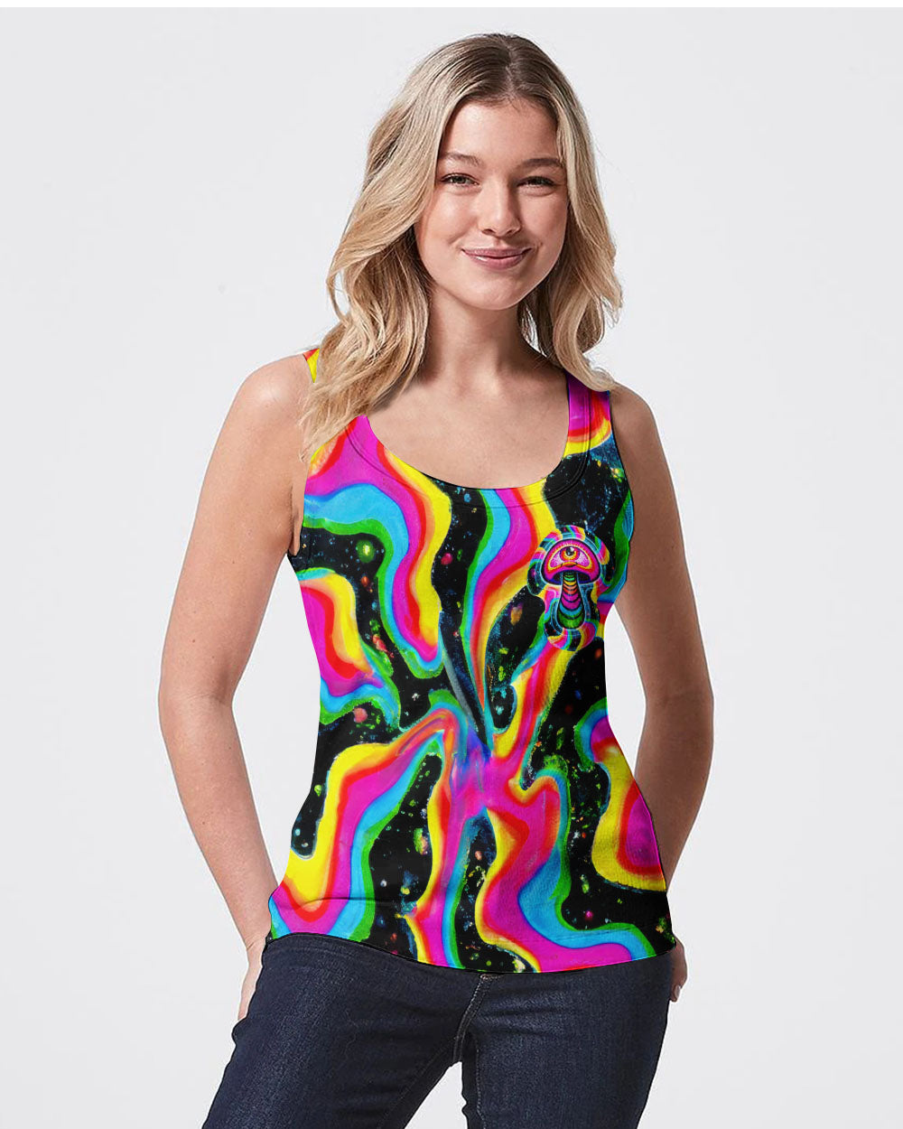 EAT MUSHROOMS SEE THE UNIVERSE TIE DYE ALL OVER PRINT - TYTM1601244