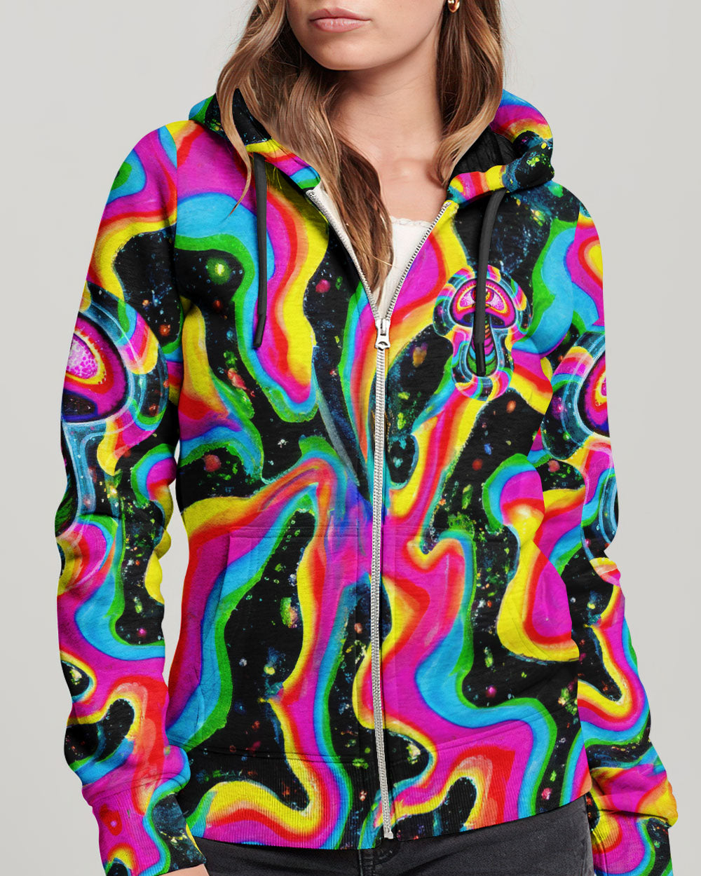 EAT MUSHROOMS SEE THE UNIVERSE TIE DYE ALL OVER PRINT - TYTM1601244