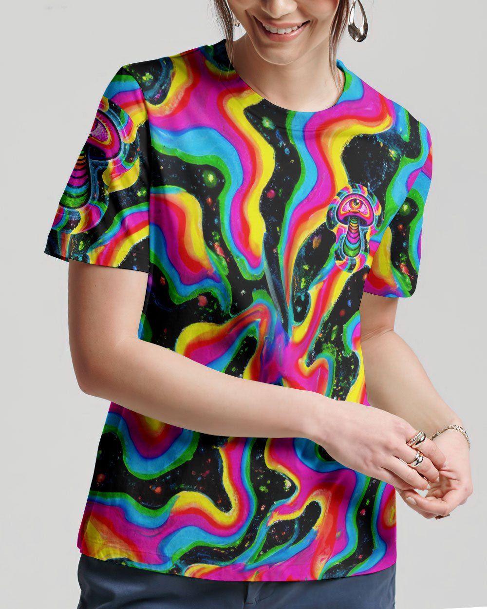 EAT MUSHROOMS SEE THE UNIVERSE TIE DYE ALL OVER PRINT - TYTM1601244