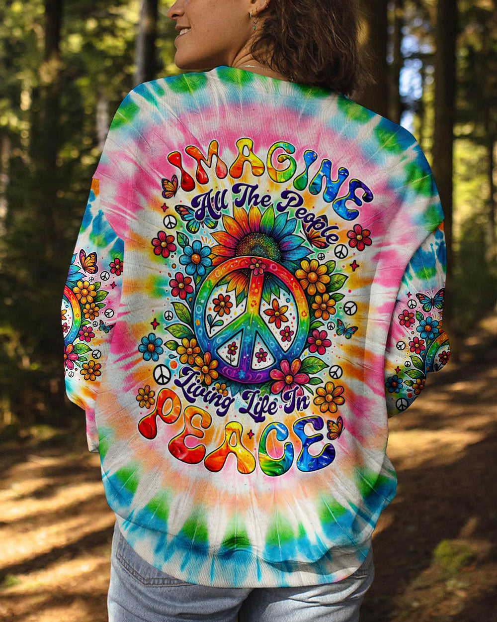 IMAGINE ALL THE PEOPLE LIVING LIFE IN PEACE TIE DYE ALL OVER PRINT - TYTM1604251