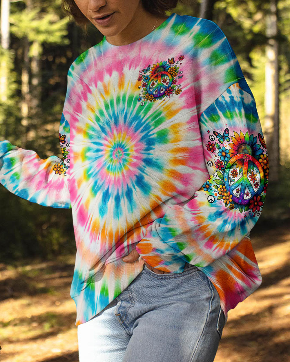 IMAGINE ALL THE PEOPLE LIVING LIFE IN PEACE TIE DYE ALL OVER PRINT - TYTM1604251