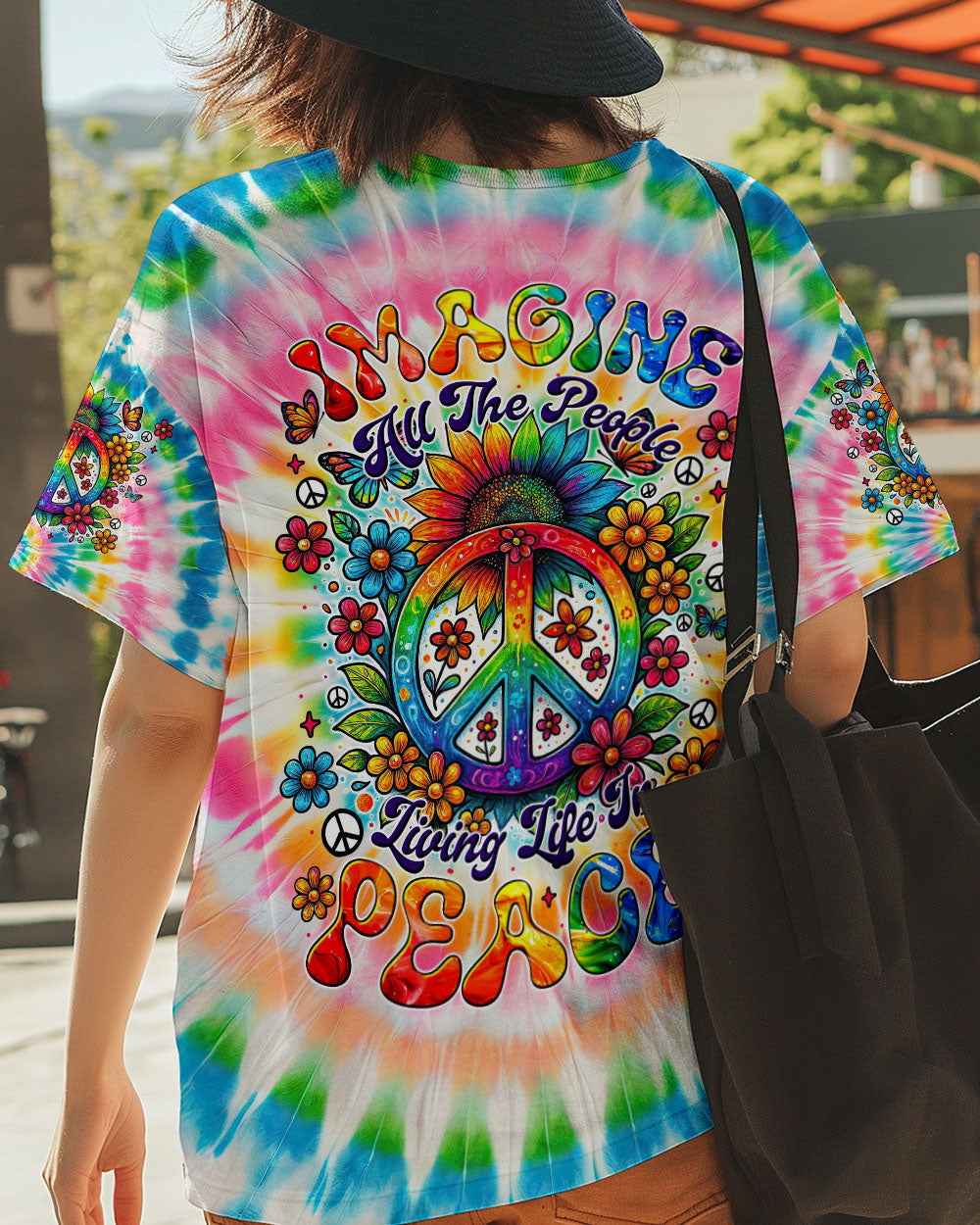 IMAGINE ALL THE PEOPLE LIVING LIFE IN PEACE TIE DYE ALL OVER PRINT - TYTM1604251