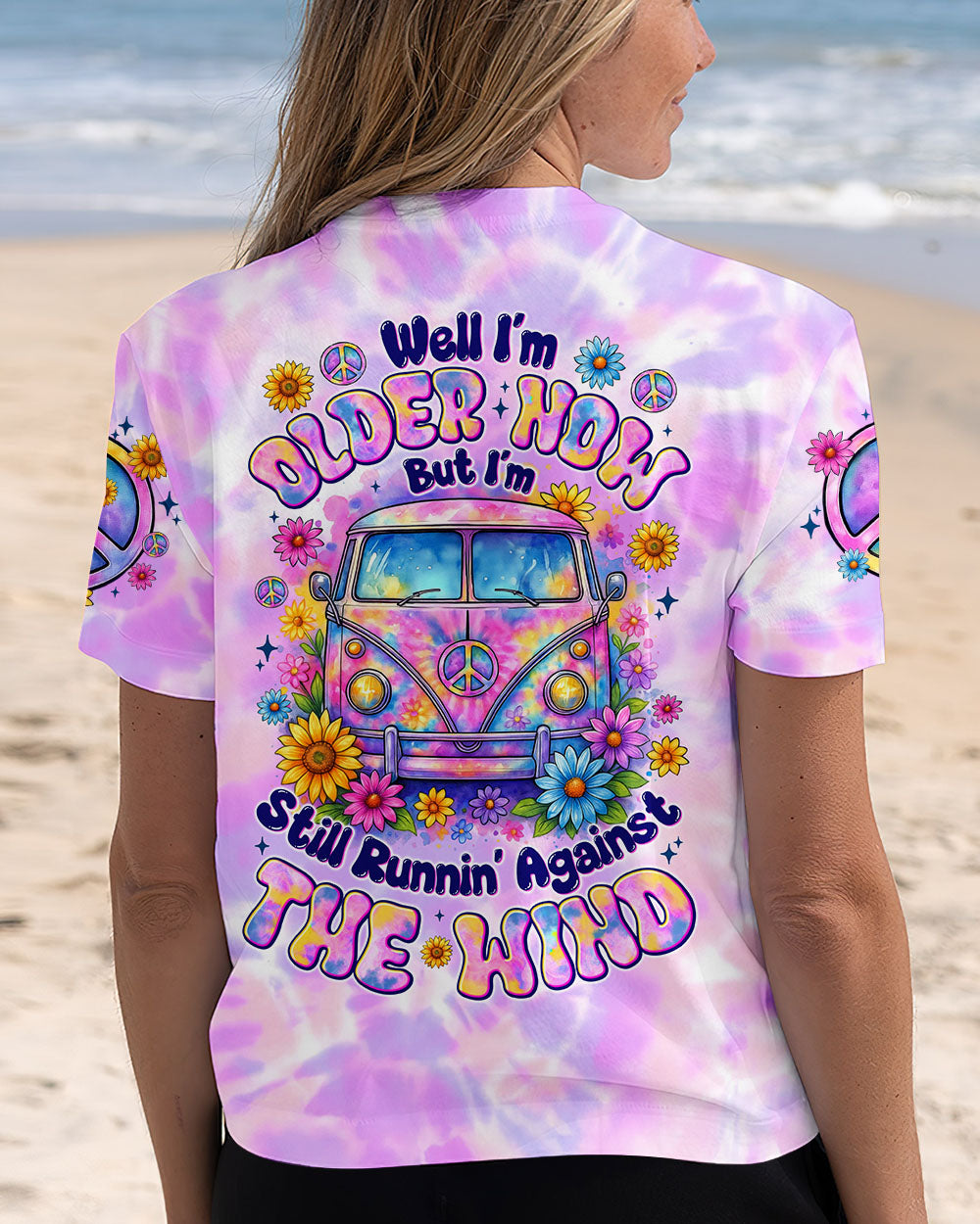 RUNNING AGAINST THE WIND HIPPIE CAR TIE DYE ALL OVER PRINT - TYTM1606252