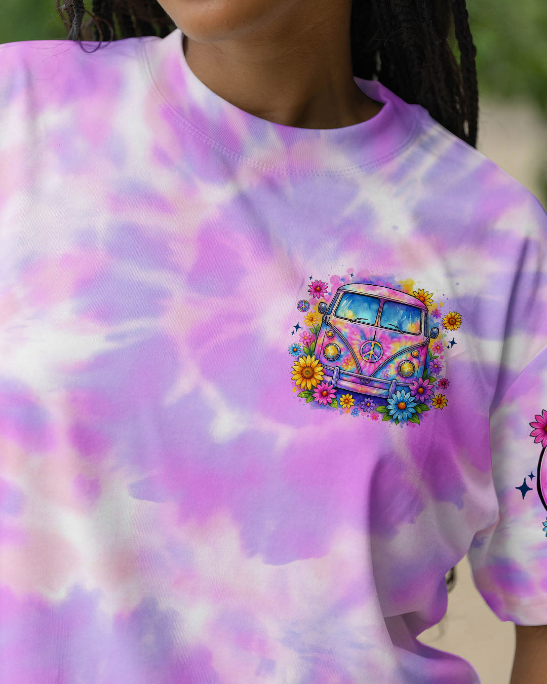 RUNNING AGAINST THE WIND HIPPIE CAR TIE DYE ALL OVER PRINT - TYTM1606252