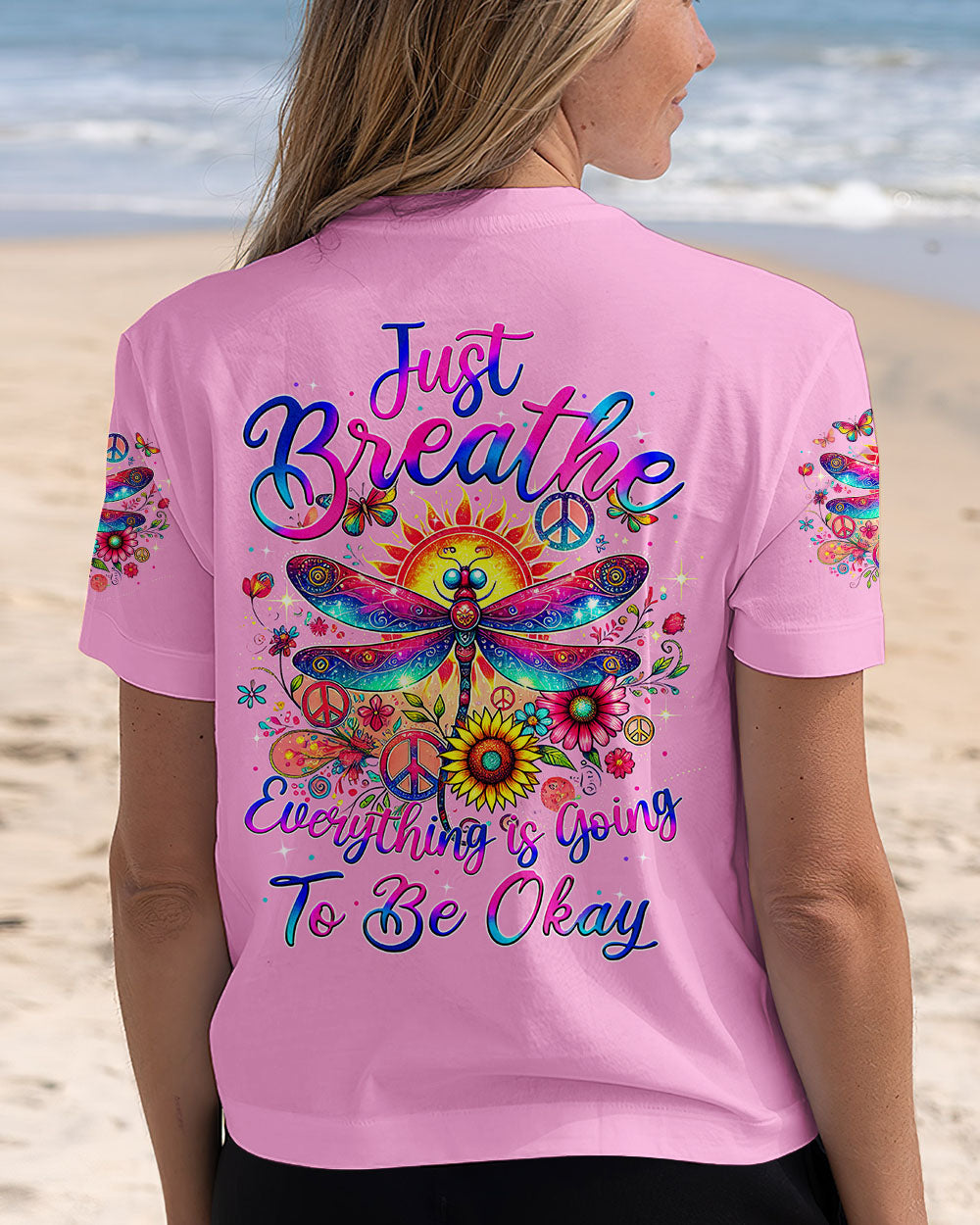 JUST BREATHE DRAGONFLY ALL OVER PRINT - TYTM1607242