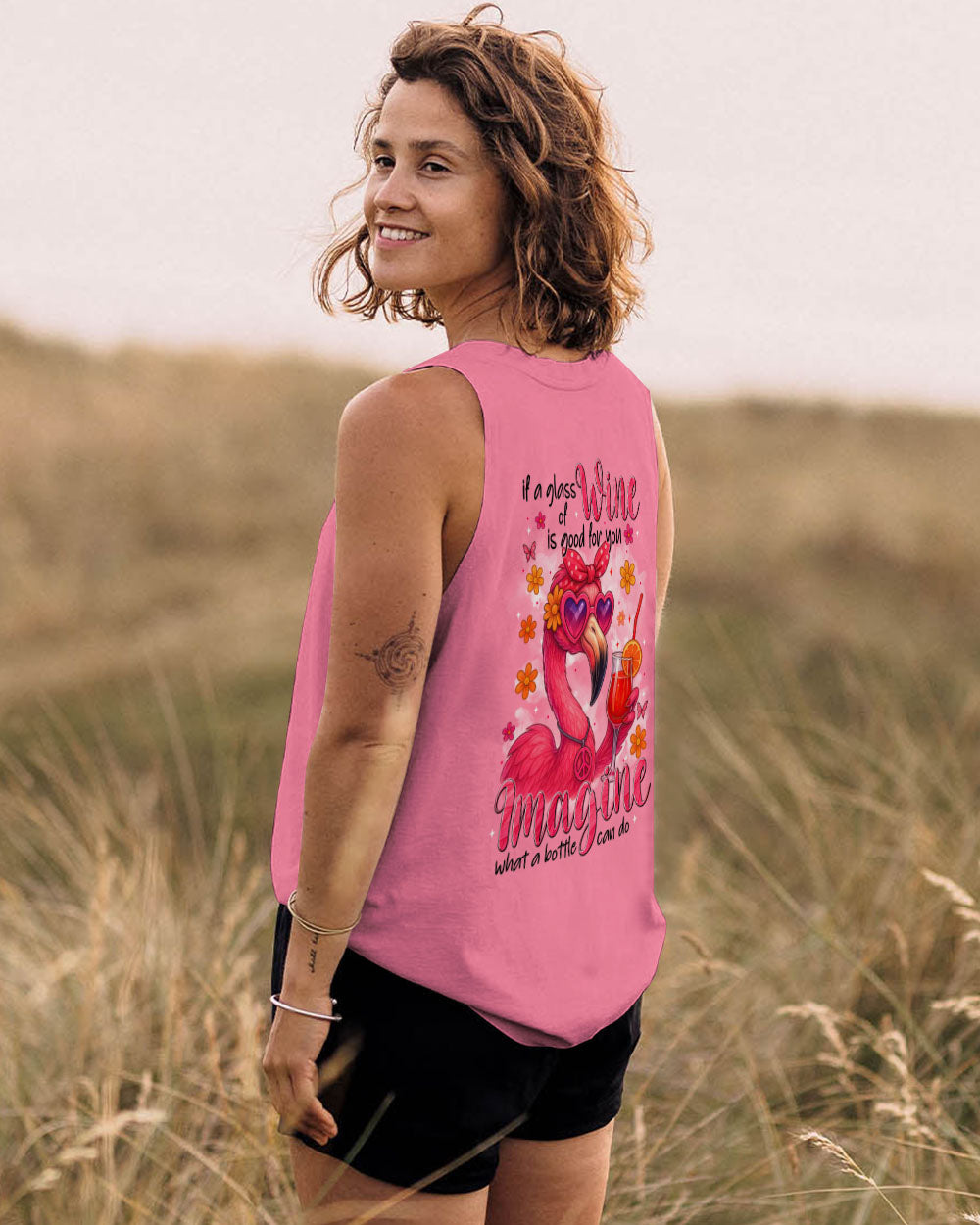 GOOD FOR YOU FLAMINGO HIPPIE ALL OVER PRINT - TYTM1704254