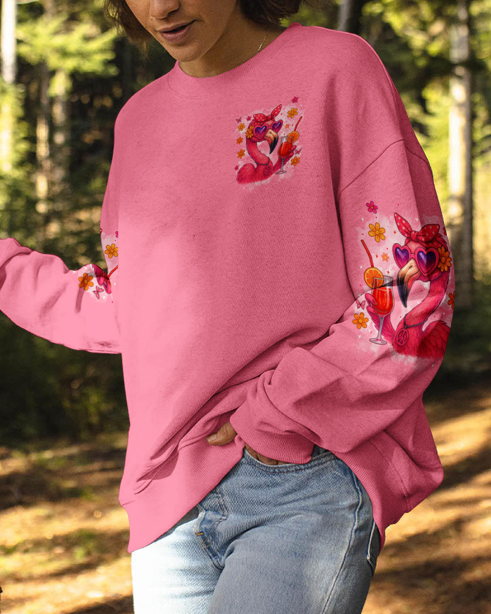 GOOD FOR YOU FLAMINGO HIPPIE ALL OVER PRINT - TYTM1704254