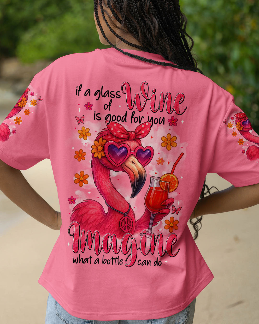 GOOD FOR YOU FLAMINGO HIPPIE ALL OVER PRINT - TYTM1704254