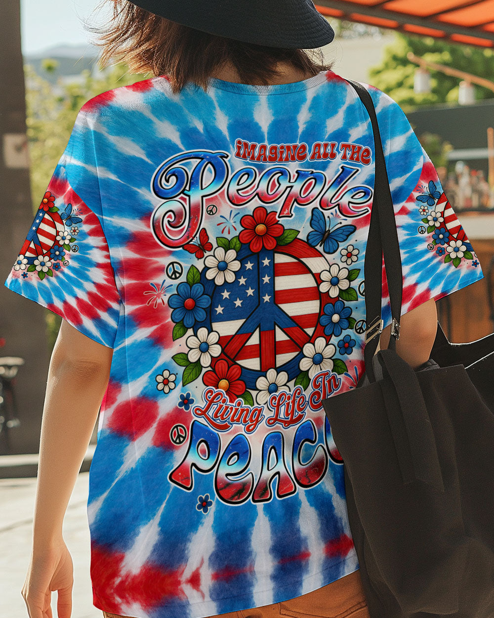 IMAGINE ALL THE PEOPLE LIVING LIFE IN PEACE TIE DYE ALL OVER PRINT - TYQY1605252