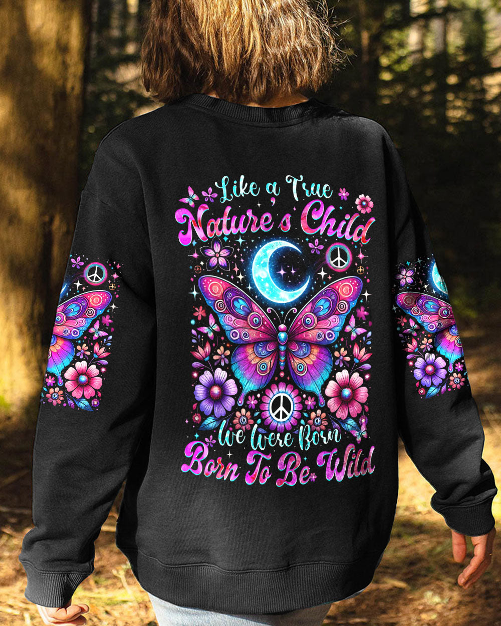 LIKE A TRUE NATURE’S CHILD BUTTERFLY ALL OVER PRINT - TYTM1803254